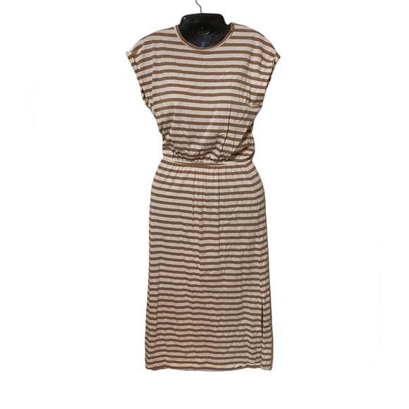 H & M Neutral Striped Dress Size XS - Picture 1 of 7